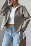 Zip-Up Casual Coat