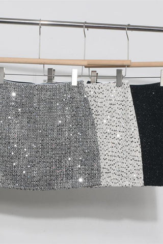 Sequin-Embellished Mini Skirt