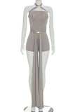 Halter Neck Wrap Romper