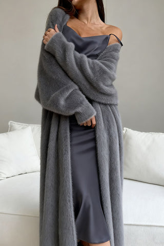 Cozy Longline Open-Front Cardigan