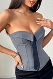 Chic Tie-Front Corset Top