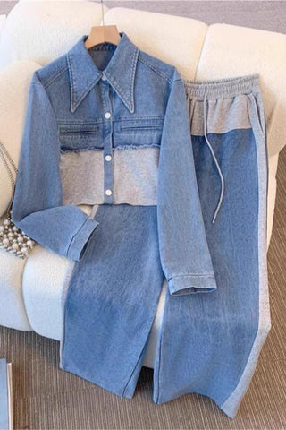 Stylish Denim and Pants Set