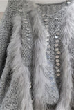 Embellished Fluffy Sweater