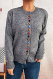 Colorful Button-Front Sweater