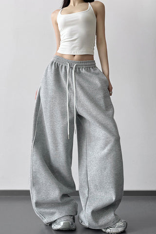 Wide-Leg Relaxed Casual Pants