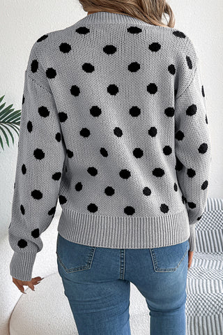 Polka Dot Knit Sweater