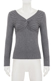 Twist Detail Long Sleeve Blouse