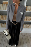 Pinstripe Cropped Blazer