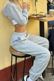Cut-Out Hoodie and Sweatpants Set