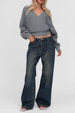 V-Neck Cross-Over Sweater