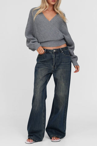 V-Neck Cross-Over Sweater
