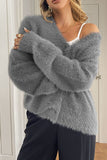 Cozy Button-Front Fuzzy Cardigan