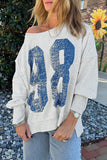 Vintage Number Graphic Pullover Top