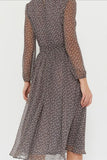 Polka Dot Midi Casual Dress
