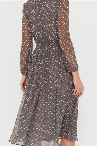 Polka Dot Midi Casual Dress