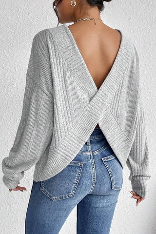 Ribbed Knit Pullover Top