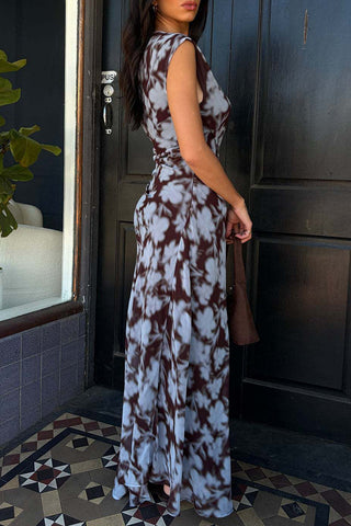 Asymmetrical Floral Casual Dress