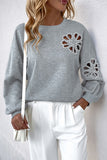 Cutout Floral Design Top