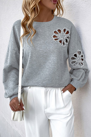 Cutout Floral Design Top