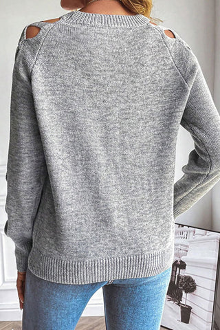 Cutout Sleeve Sweater