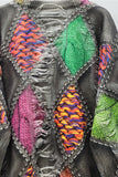 Patchwork Fringed Sweater