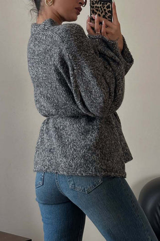 Open-Front Belted Cardigan