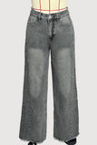 High-Waisted Straight-Leg Jeans