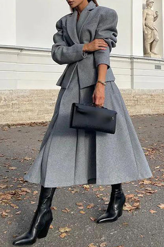 Tailored Blazer and Skirt Set