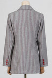 Asymmetrical Pinstripe Blazer