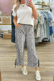 Drawstring Leopard Print Pants