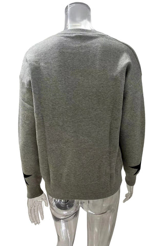 Star-Patterned Loose Fit Sweater