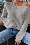 Off-Shoulder Knit Sweater