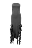 Strapless Ruched Vacation Dress
