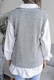 V-Neck Knit Vest