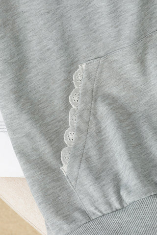 Bow Accent Hoodie Sweatshirt