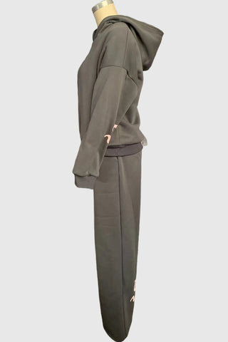 Relaxed Fit Hoodie and Pants Set