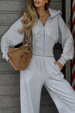 Zip-Up Hoodie Pants Set