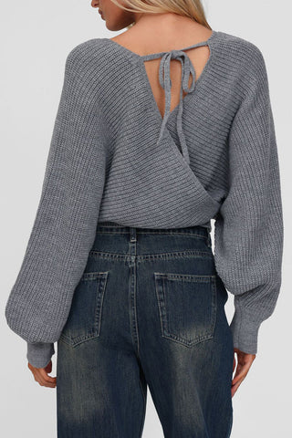 V-Neck Cross-Over Sweater
