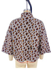 Leopard Pattern Mock Neck Sweater