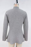 Mock-Neck Sweater with Flared Hem