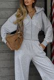 Hooded Zip-Up Pants Set