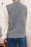 Lace-Sleeve Embellished Cardigan