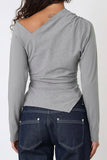 Asymmetric Long Sleeve T-Shirt
