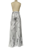 Artistic Ombre Wide-Leg Jeans