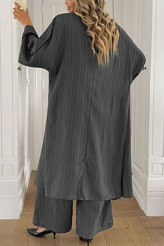 Relaxed Open-Front Pants Set
