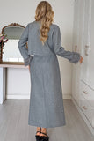 Button-Detail Elegant Skirt Set