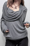 Off-Shoulder Knit T-Shirt