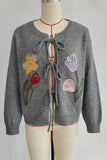 Floral Tie-Front Cardigan