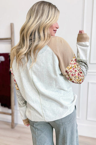 Patchwork Sleeve Sweatshirt