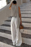 Draped Halter Neck Tank
